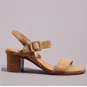 Anthropologie Matiko Beaded Suede Sandals